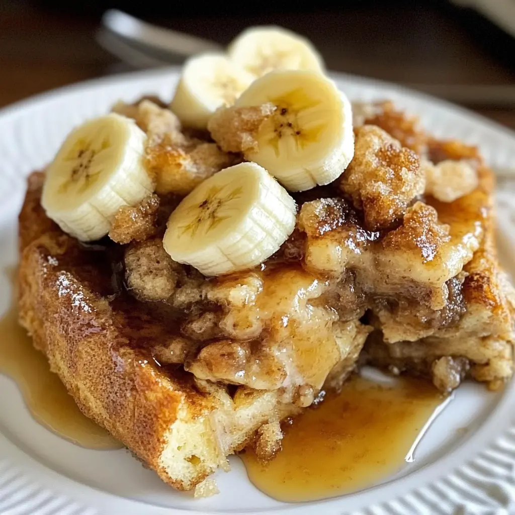 Brown Sugar Banana French Toast Casserole