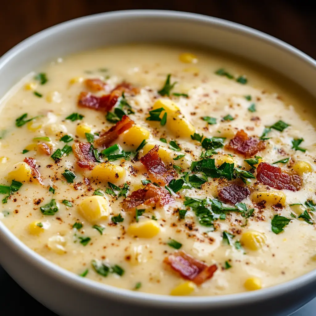 Creamy Corn Chowder with Bacon