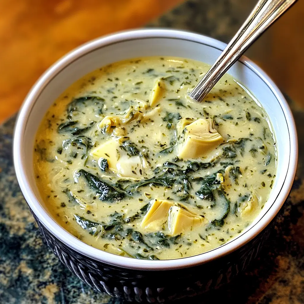 Creamy Spinach Artichoke Soup