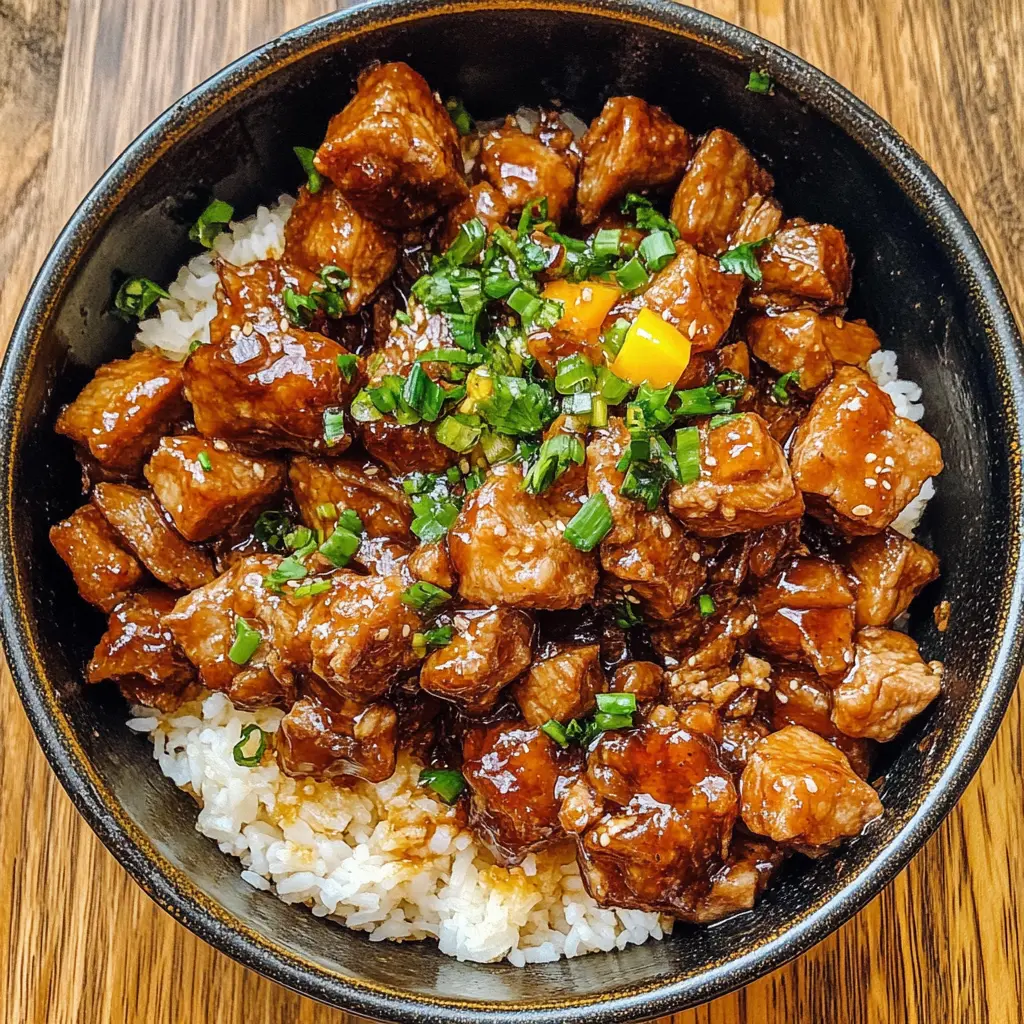 Honey Garlic Pork Rice Bowl