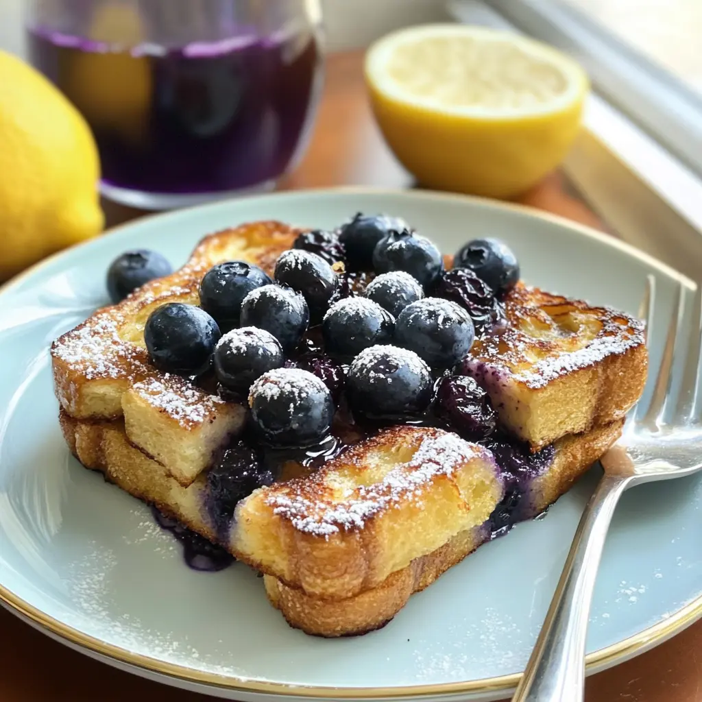 Overnight Lemon Blueberry French Toast