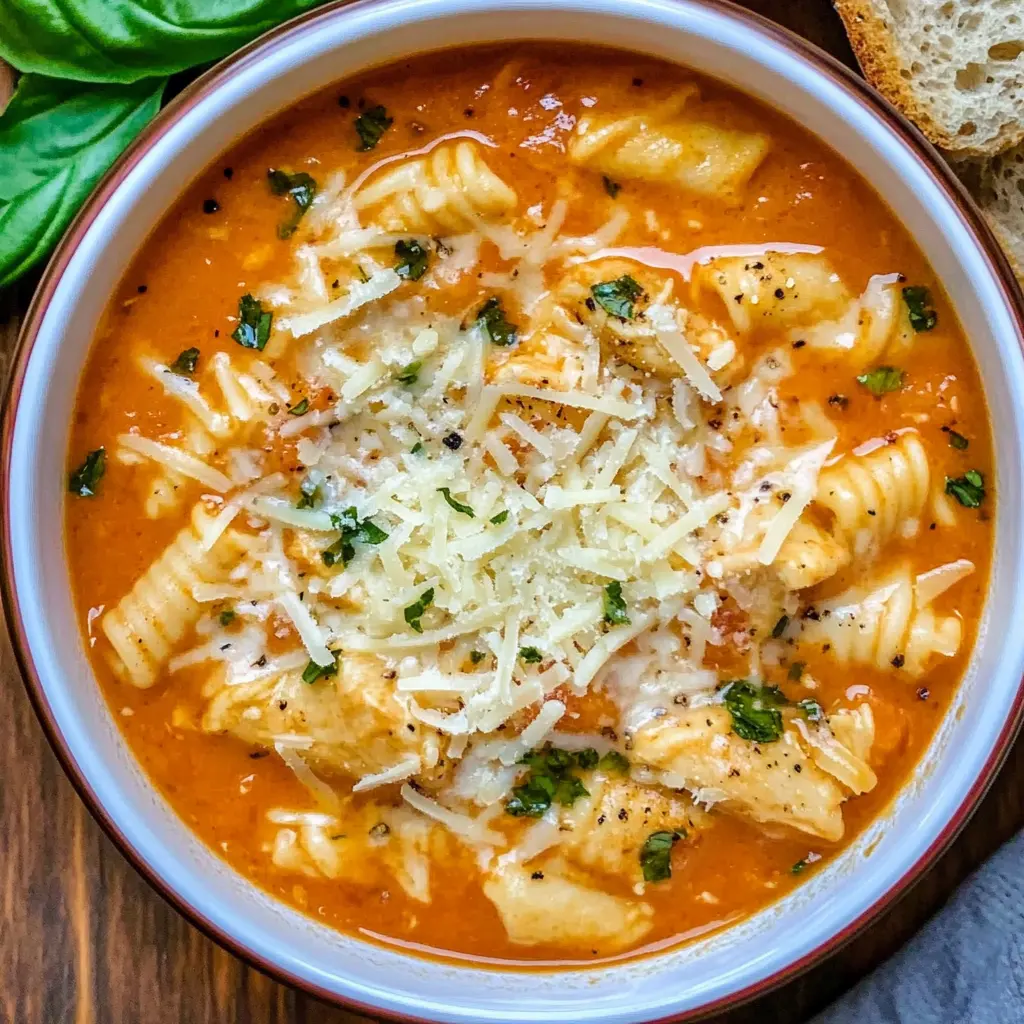 The Best Crockpot Chicken Parmesan Soup