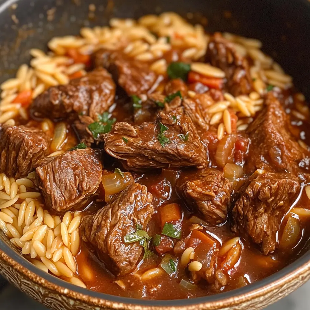 Beef Giouvetsi (Braised Beef and Orzo)