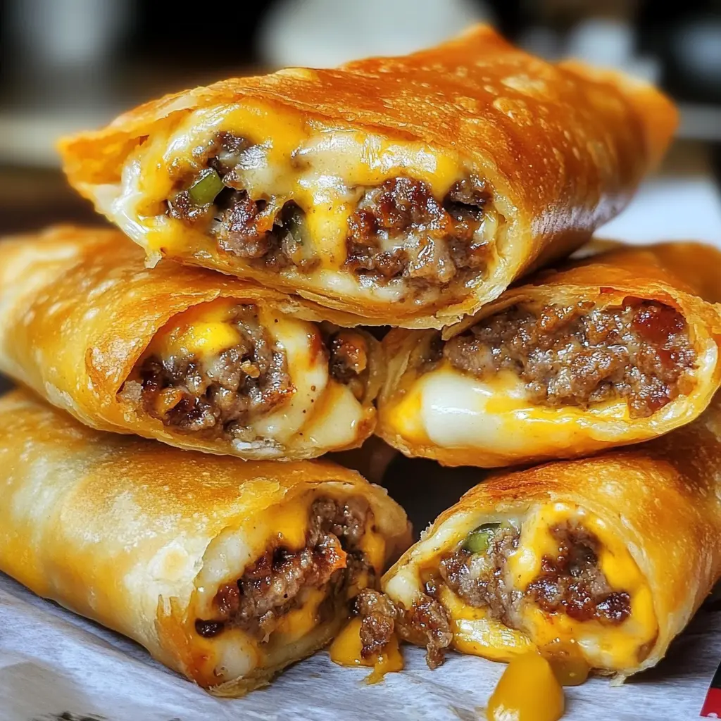 Cheeseburger Egg Rolls