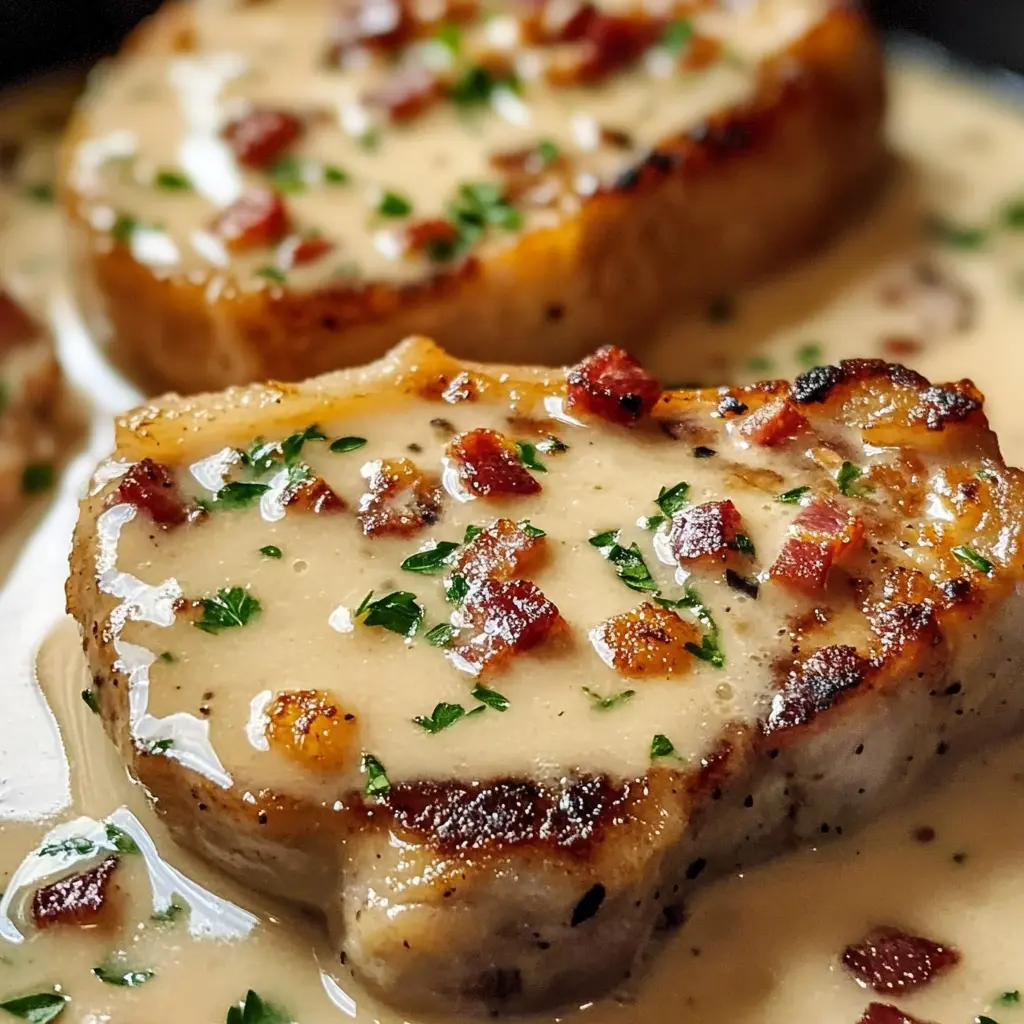 Creamy Bacon Pork Chops