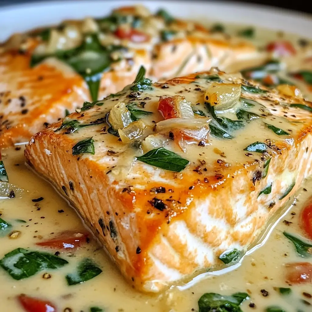 Creamy Garlic Butter Tuscan Salmon