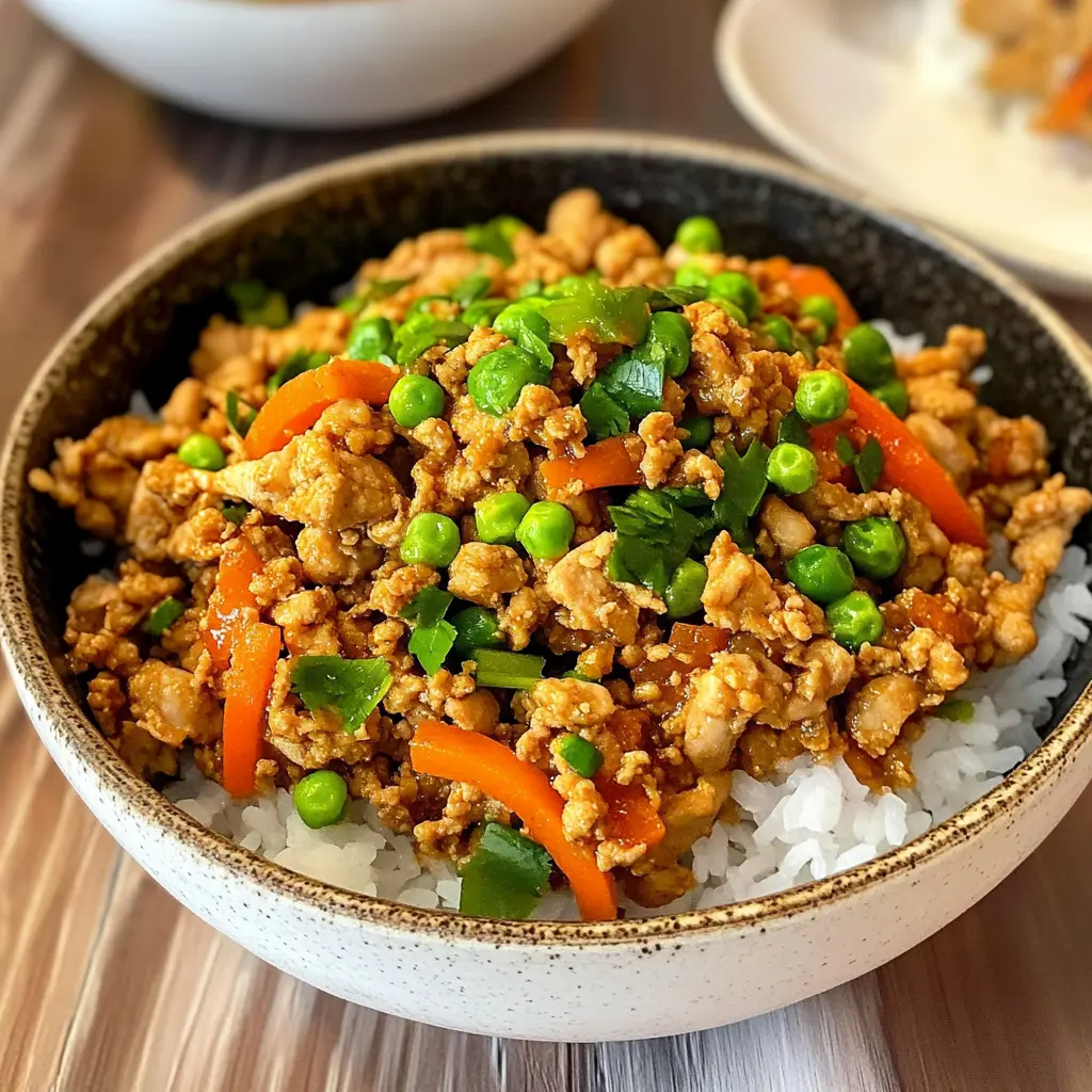 Ground Chicken Rice Bowl