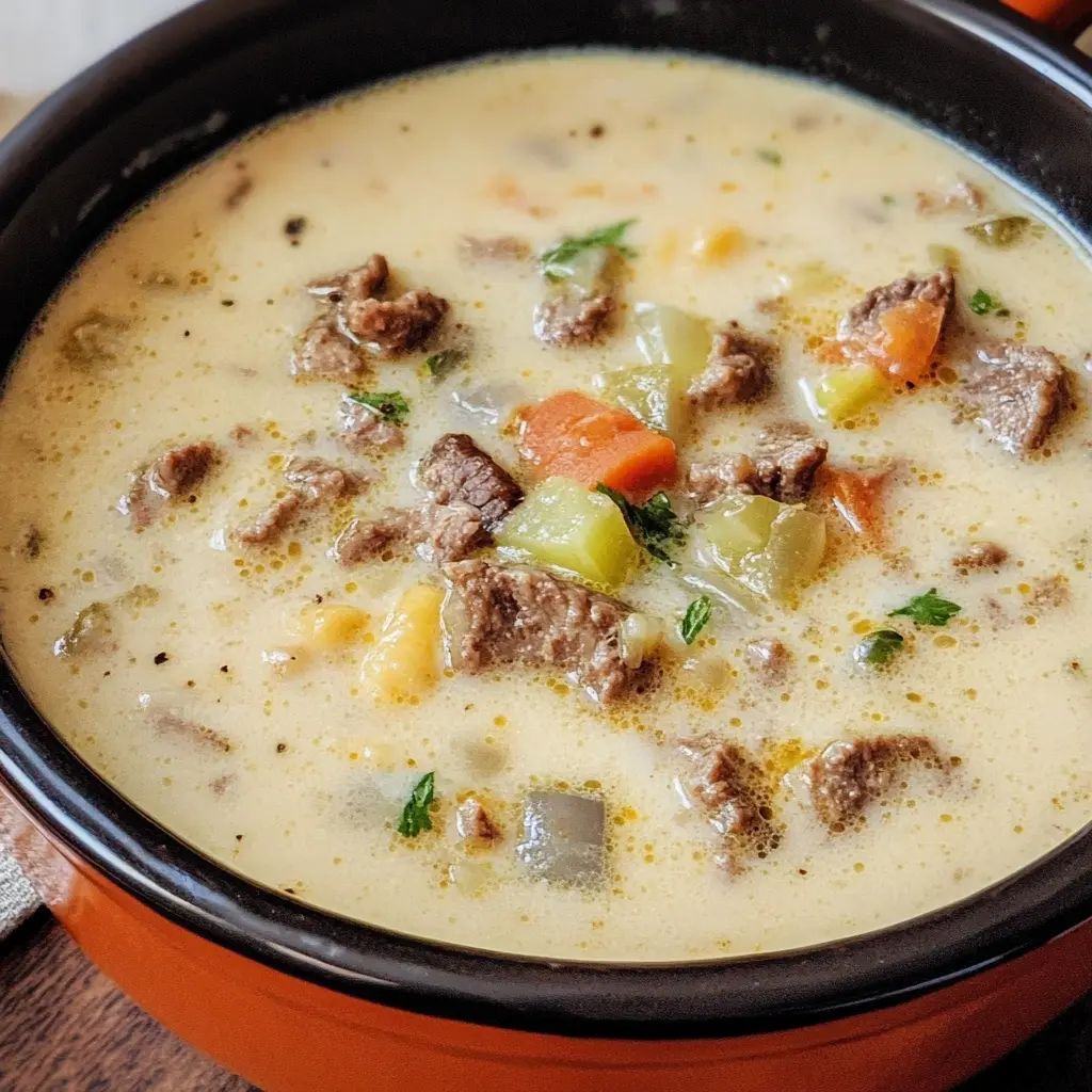 Philly Cheese Steak Soup